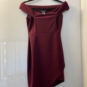 Cropped off the shoulder gown